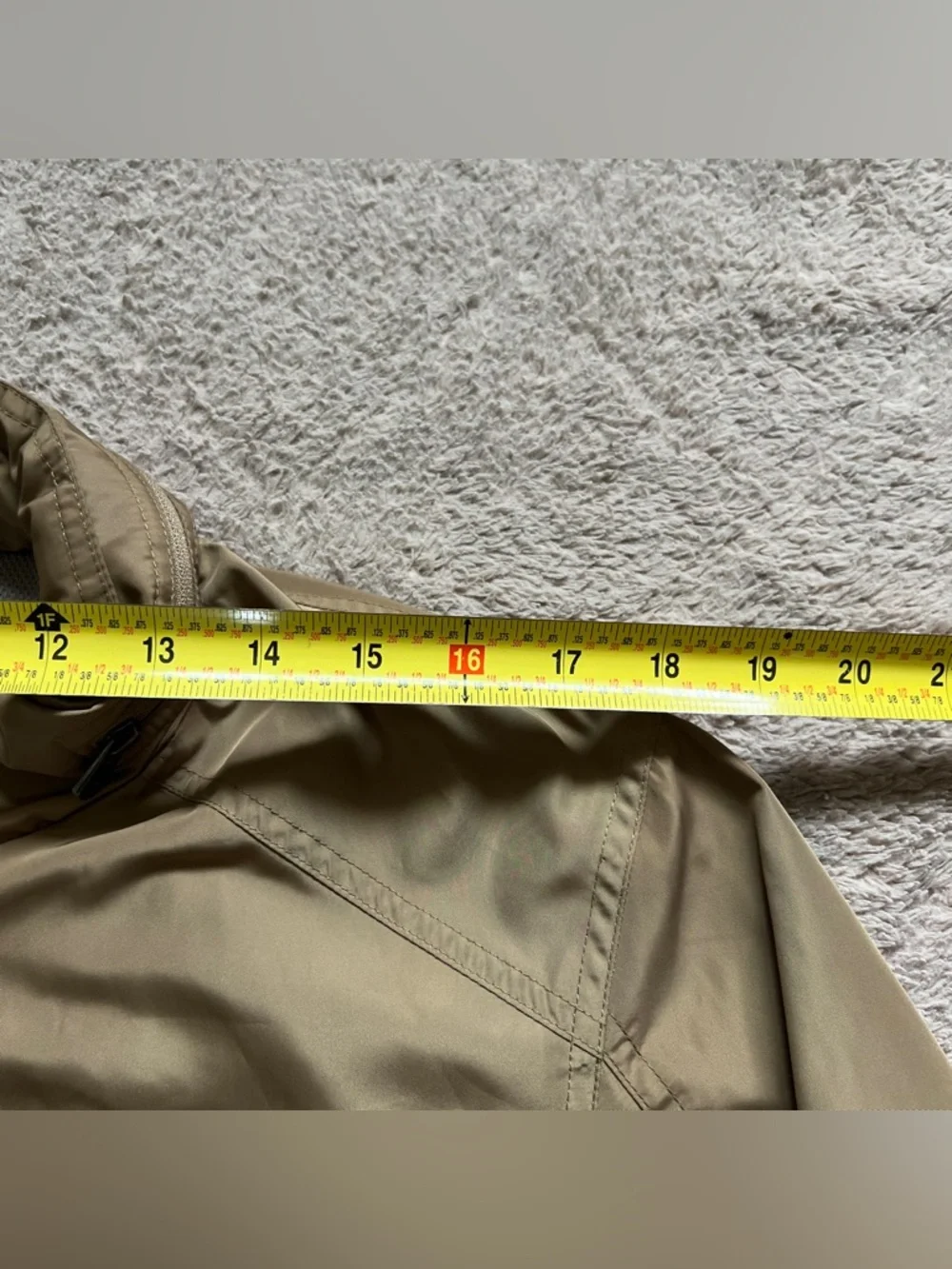Cole Haan Khaki Packable Jacket Utility Preppy Minimalist Old Money Capsule Sz S